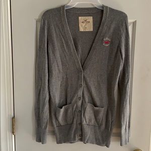 Grey Hollister button cardigan. Sz M.